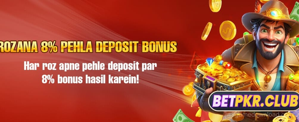 jw8 Game Banner - Daily First Deposit Bonus